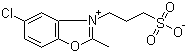 structure of CAS# 51981-33-0, 5-Chloro-2-methyl-3-(3-sulphonatopropyl)benzoxazolium