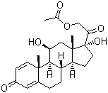 CAS # 52-21-1, Prednisolone-21-acetate, 11b,17,21-Trihydroxypregna-1,4-diene-3,20-dione 21-acetate