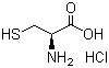 L-半胱氨酸盐酸盐(无水物)分子结构 (CAS 52-89-1)