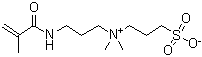 structure of CAS# 5205-95-8, 3-(Methacryloylamino)propyldimethyl(3-sulfopropyl)ammonium inner salt
