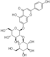 structure of CAS# 52073-83-3, 芹黄素 7-O-槐糖甙