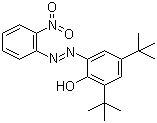 CAS # 52184-14-2, 2,4-Bis(tert-butyl)-6-[(2-nitrophenyl)azo]phenol, 2-(2'-Nitrobenzeneazo)-4,6-di(tert-butyl)phenol