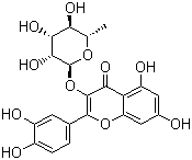 structure of CAS# 522-12-3, 槲皮苷
