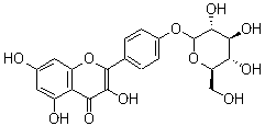 Kaempferol 4'-glucoside molecular structure (CAS 52222-74-9)