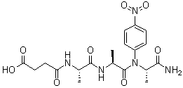 structure of CAS# 52299-14-6, N-(3-Carboxy-1-oxopropyl)-L-alanyl-L-alanyl-N-(4-nitrophenyl)-L-alaninamide