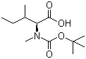 structure of CAS# 52498-32-5, Boc-N-Methyl-L-isoleucine