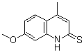 structure of CAS# 52507-57-0, 7-Methoxy-4-methyl-2(1H)-quinolinethione