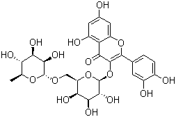 Quercetin 3-O-robinobioside molecular structure (CAS 52525-35-6)