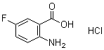 CAS # 52548-62-6, 2-Amino-5-fluorobenzoic acid hydrochloride, 5-Fluoroanthranilic acid hydrochloride
