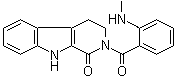 2,3,4,9-四氢-2-[2-(甲基氨基)苯甲酰基]-1H-吡啶并[3,4-b]吲哚-1-酮分子结构 (CAS 526-43-2)