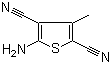 2-氨基-3,5-二氰基-4-甲基噻吩分子结构 (CAS 52603-48-2)