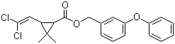 Permethrin molecular structure (CAS 52645-53-1)