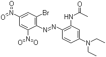 CAS 登录号：52697-38-8, 分散紫 93, N-[2-[(2-溴-4,6-二硝基苯基)偶氮]-5-(二乙氨基)苯基]乙酰胺