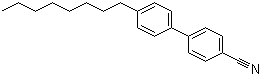 structure of CAS# 52709-84-9, 4-Cyano-4'-octylbiphenyl
