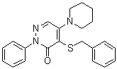 CAS 登录号：5273-15-4, 2-苯基-4-[(苯基甲基)硫基]-5-(1-哌啶基)-3(2H)-哒嗪酮