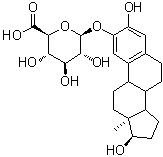 CAS # 52745-31-0, 2-Hydroxyestradiol 2-glucuronide, (17beta)-3,17-Dihydroxyestra-1,3,5(10)-trien-2-yl beta-D-glucopyranosiduronic acid