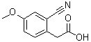 CAS 登录号：52786-67-1, 2-氰基-4-甲氧基苯乙酸