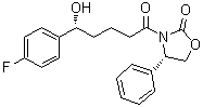 (4S)-3-[(5R)-5-(4-氟苯基)-5-羟基-1-氧代戊基]-4-苯基-2-恶唑烷酮分子结构 (CAS 528565-93-7)