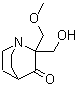 structure of CAS# 5291-32-7, 2-(Hydroxymethyl)-2-(methoxymethyl)-1-azabicyclo[2.2.2]octan-3-one