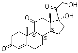 structure of CAS# 53-06-5, 可的松