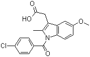 吲哚美辛分子结构 (CAS 53-86-1)