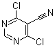 structure of CAS# 5305-45-3, 4,6-二氯嘧啶-5-甲腈