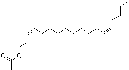 CAS # 53120-27-7, (3Z,13Z)-3,13-Octadecadien-1-yl acetate, (Z,Z)-3,13-Octadecadienyl acetate, 3-cis-13-cis-Octadecadienol acetate