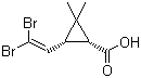 CAS 登录号：53179-78-5, (1R-顺式)-3-(2,2-二溴乙烯基)-2,2-二甲基环丙烷甲酸