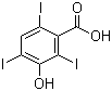 structure of CAS# 53279-72-4, 3-Hydroxy-2,4,6-triiodobenzoic acid