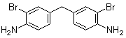 4,4'-二氨基-3,3'-二溴二苯基甲烷分子结构 (CAS 5329-22-6)