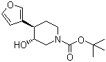 CAS 登录号：532991-48-3, (3R,4R)-rel-4-(3-呋喃基)-3-羟基-1-哌啶甲酸叔丁酯