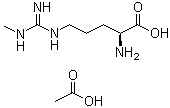 structure of CAS# 53308-83-1, N5-[Imino(methylamino)methyl]-L-ornithine monoacetate