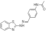 N-[4-[(2-Benzothiazolylhydrazono)methyl]phenyl]acetamide molecular structure (CAS 5347-23-9)