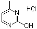 2-Hydroxy-4-methylpyrimidine hydrochloride molecular structure (CAS 5348-51-6)