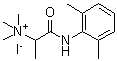CAS 登录号：5369-07-3, 三甲基[1-(2,6-二甲苯基氨基甲酰)乙基]碘化铵