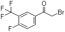 structure of CAS# 537050-14-9, 4-Fluoro-3-(trifluoromethyl)phenacyl bromide