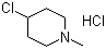 structure of CAS# 5382-23-0, 4-Chloro-1-methylpiperidine hydrochloride