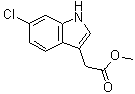 structure of CAS# 53859-25-9, 6-Chloroindolyl-3-acetic acid methyl ester