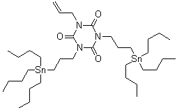CAS 登录号：53888-70-3, 1-(2-丙烯基)-3,5-bis[3-(三丁基锡烷基)丙基]-1,3,5-三嗪-2,4,6(1H,3H,5H)-三酮