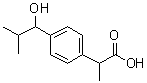 structure of CAS# 53949-53-4, 2-[4'-(1-Hydroxy-2-methylpropyl)phenyl]propionic acid