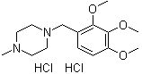 1-甲基-4-(2,3,4-三甲氧基苄基)哌嗪二盐酸盐分子结构 (CAS 53960-20-6)