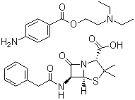 普鲁卡因青霉素分子结构 (CAS 54-35-3)