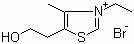 structure of CAS# 54016-70-5, 3-乙基-5-(2-羟乙基)-4-甲基噻唑溴化物