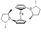 1,1'-双[(2R,5R)-2,5-二甲基-1-磷杂环戊基]二茂铁分子结构 (CAS 540475-45-4)