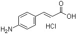structure of CAS# 54057-95-3, 4-Aminocinnamic acid hydrochloride