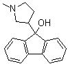 CAS 登录号：5408-26-4, 9-(1-甲基-3-吡咯烷基)-9H-芴-9-醇