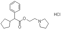 CAS 登录号：5411-32-5, alpha-环戊基苯乙酸 2-(1-吡咯烷基)乙基酯盐酸盐