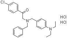 2-[Benzyl[p-(diethylamino)benzyl]amino]-4'-chloroacetophenone dihydrochloride molecular structure (CAS 5414-61-9)