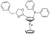 CAS 登录号：541540-58-3, (2R)-1-[(4R)-4,5-二氢-4-(苯基甲基)-2-恶唑基]-2-(二苯基膦基)-二茂铁