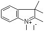 structure of CAS# 5418-63-3, 1,2,3,3-Tetramethyl-3H-indolium iodide